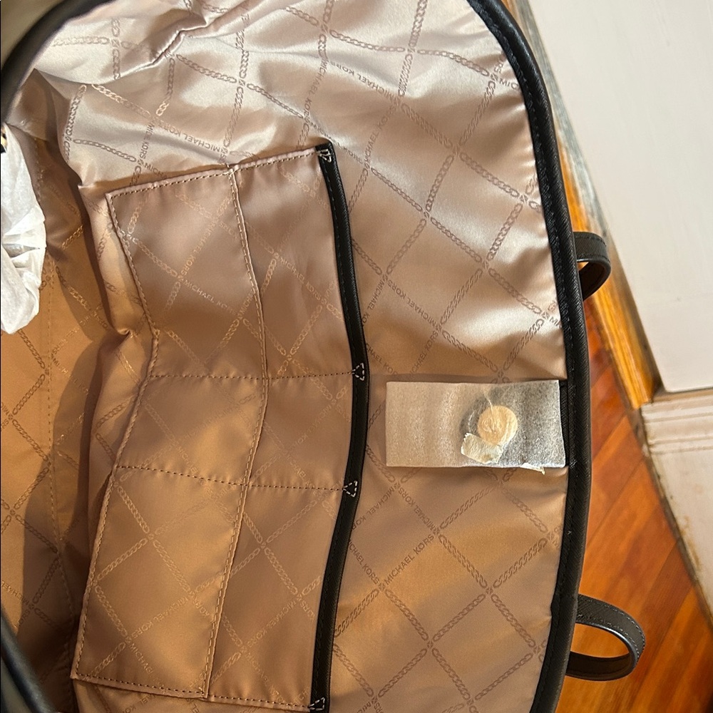 Michael Kors Eva Large Tote Sand Nylon Work Laptop Bag NWT - Picture 11 of 14